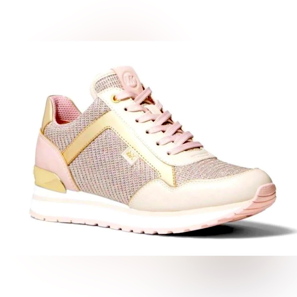 MICHAEL KORS Sneakers size 7 rose gold/cream/sparkle